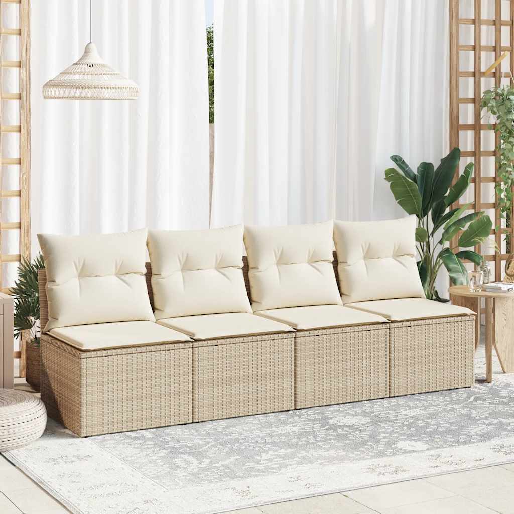 vidaXL 2-Piece Lounge Set with Cushions Poly Rattan Acacia Black