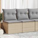vidaXL 2-Piece Lounge Set with Cushions Poly Rattan Acacia Black