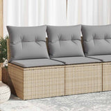vidaXL 2-Piece Lounge Set with Cushions Poly Rattan Acacia Black