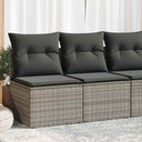 vidaXL 2-Piece Lounge Set with Cushions Poly Rattan Acacia Black