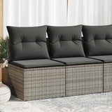 vidaXL 2-Piece Lounge Set with Cushions Poly Rattan Acacia Black