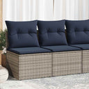 vidaXL 2-delige Loungeset met kussens poly rattan acacia zwart