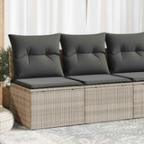 vidaXL 2-Piece Lounge Set with Cushions Poly Rattan Acacia Black