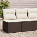 vidaXL 2-Piece Lounge Set with Cushions Poly Rattan Acacia Black