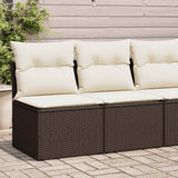 vidaXL 2-Piece Lounge Set with Cushions Poly Rattan Acacia Black