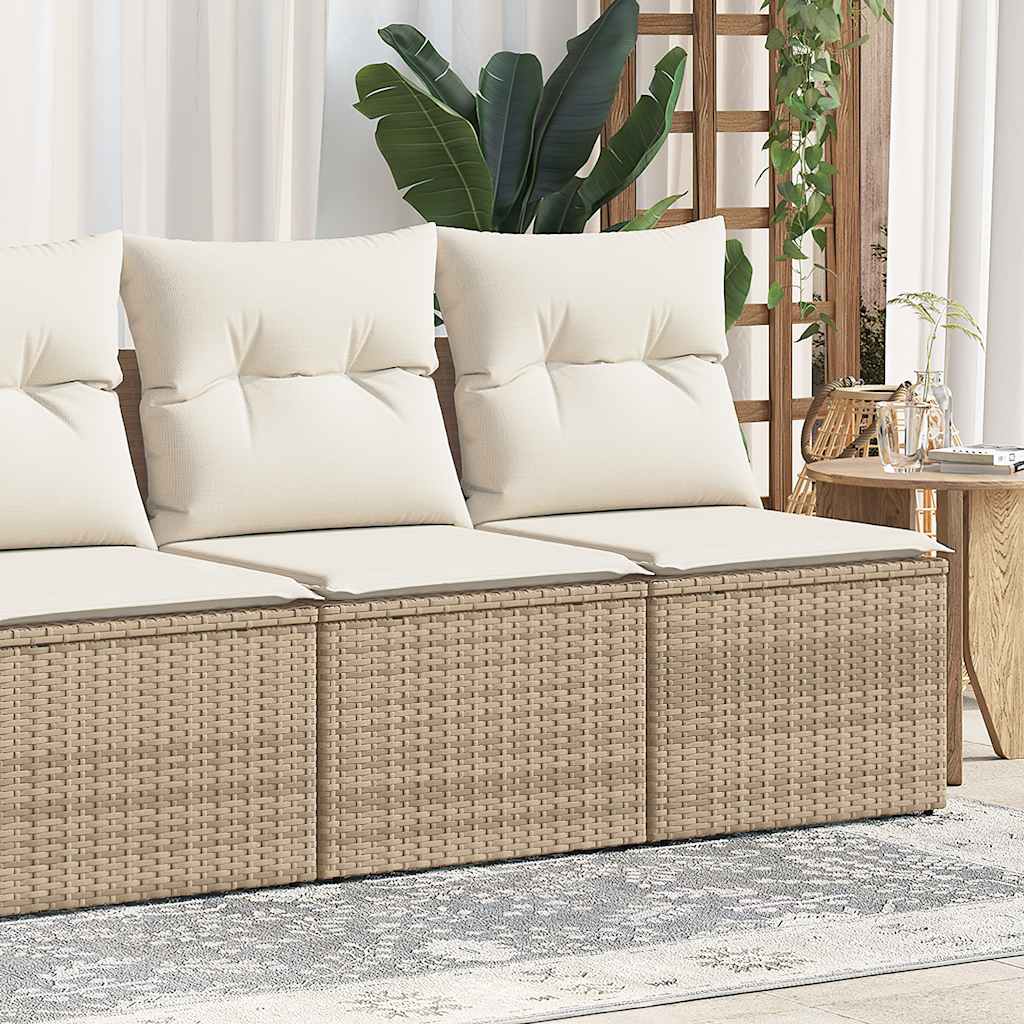 vidaXL 2-Piece Lounge Set with Cushions Poly Rattan Acacia Black