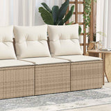 vidaXL 2-Piece Lounge Set with Cushions Poly Rattan Acacia Black
