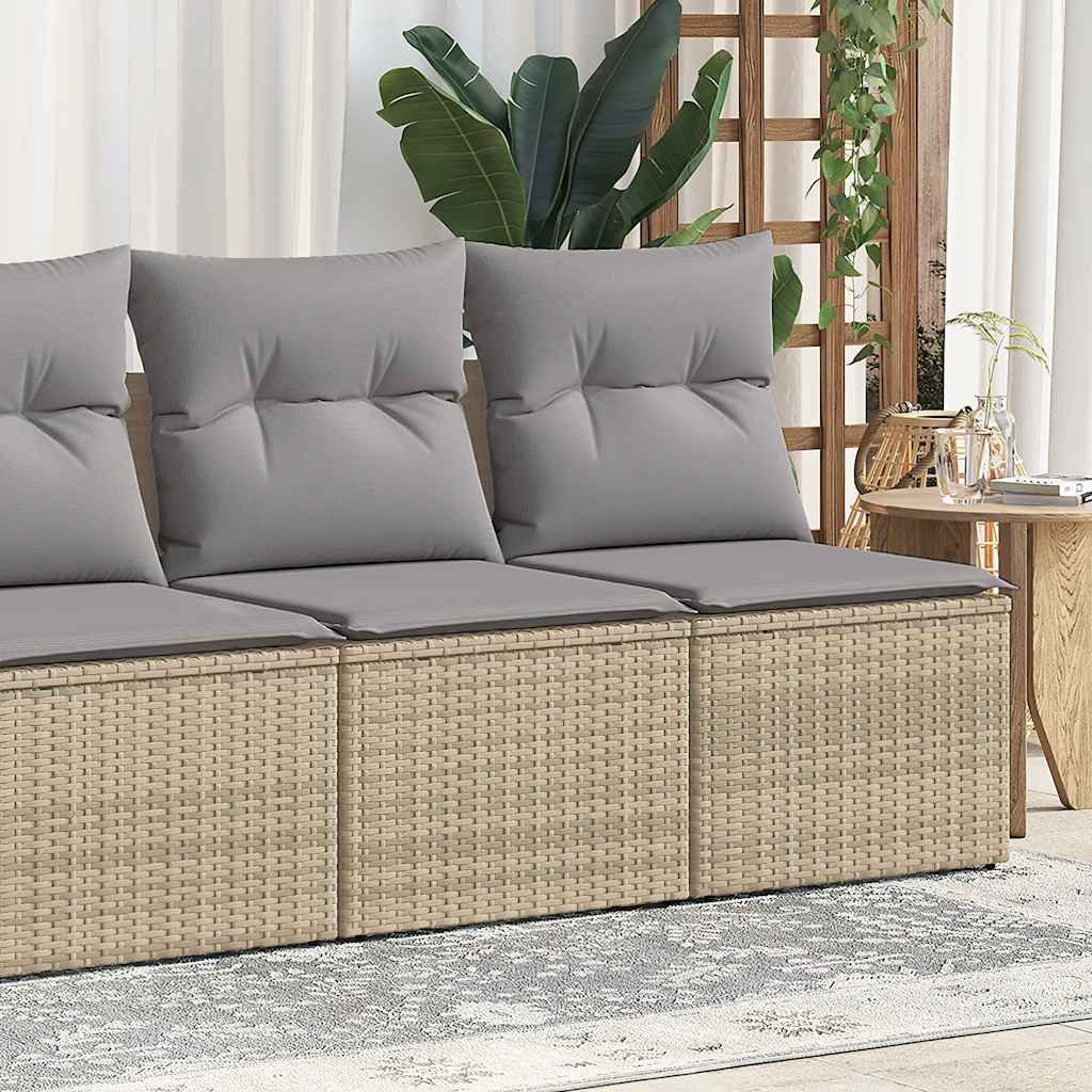 vidaXL 2-Piece Lounge Set with Cushions Poly Rattan Acacia Black