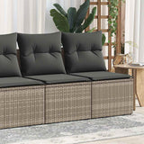 vidaXL 2-Piece Lounge Set with Cushions Poly Rattan Acacia Black