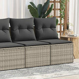 vidaXL 2-Piece Lounge Set with Cushions Poly Rattan Acacia Black