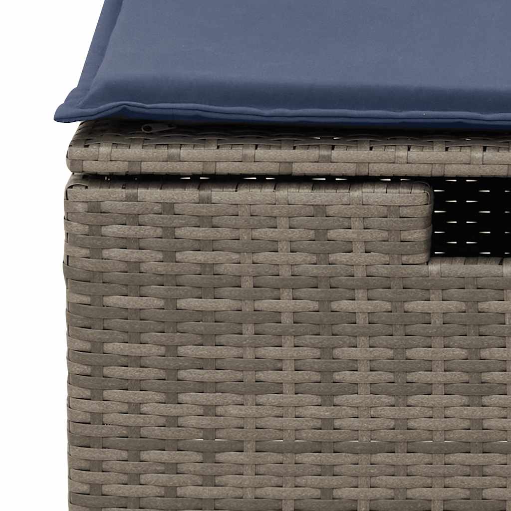 vidaXL 6-Piece Lounge Set with Cushions Poly Rattan Black