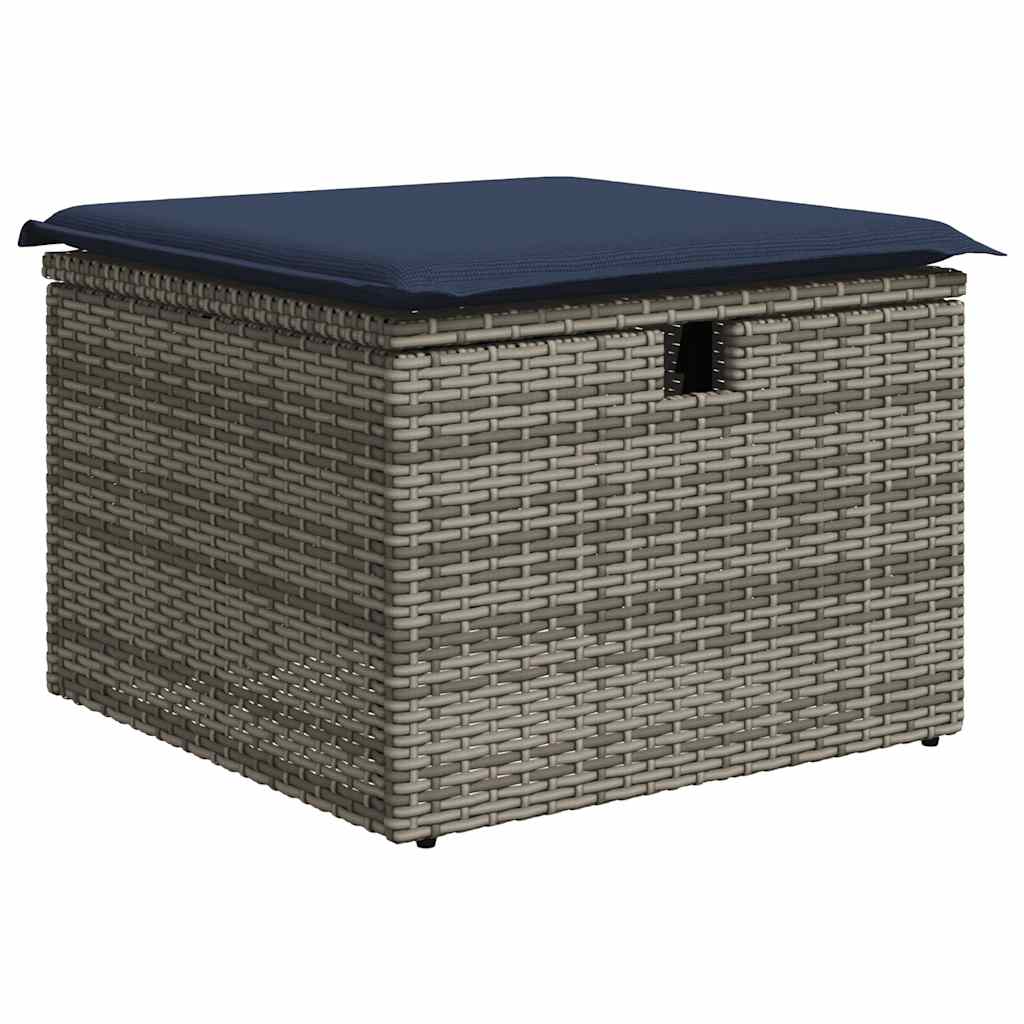vidaXL 6-Piece Lounge Set with Cushions Poly Rattan Black