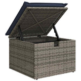vidaXL 6-Piece Lounge Set with Cushions Poly Rattan Black