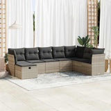 vidaXL 8-delige Loungeset met kussens poly rattan zwart