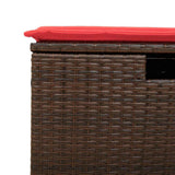 vidaXL 8-Piece Lounge Set with Cushions Poly Rattan Black