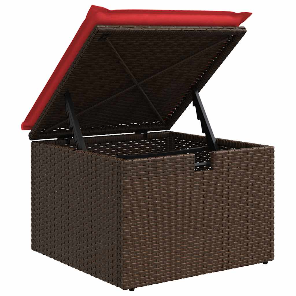 vidaXL 8-Piece Lounge Set with Cushions Poly Rattan Black
