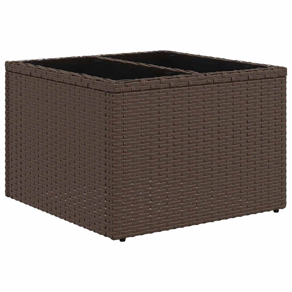 vidaXL 6-delige Loungeset met kussens poly rattan zwart