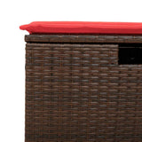 vidaXL 6-delige Loungeset met kussens poly rattan zwart