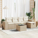 vidaXL 5-Piece Lounge Set with Cushions Poly Rattan Black