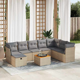 vidaXL 9-piece Garden Lounge Set with Cushions Poly Rattan Black