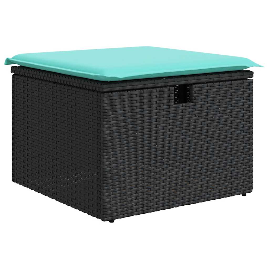 vidaXL 9-piece Lounge Set with Cushions Poly Rattan Grey