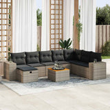 vidaXL 9-piece Lounge Set with Cushions Poly Rattan Black