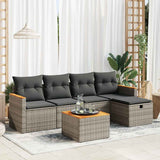 vidaXL 5-piece Lounge Set with Cushions Poly Rattan Black