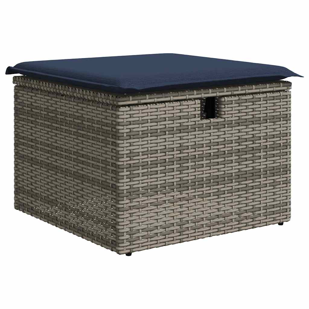 vidaXL 6-delige Loungeset met kussens poly rattan zwart