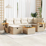 vidaXL 6-piece Lounge Set with Cushions Poly Rattan Black