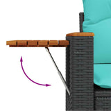 vidaXL 7-Piece Lounge Set with Cushions Poly Rattan Grey