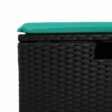vidaXL 4-delige Loungeset met kussens poly rattan grijs