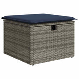 vidaXL 6-Piece Lounge Set with Cushions Poly Rattan Black