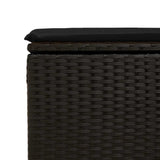 vidaXL 7-delige Loungeset met kussens poly rattan zwart