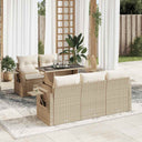 vidaXL 6-Piece Lounge Set with Cushions Poly Rattan Black