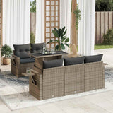 vidaXL 6-Piece Lounge Set with Cushions Poly Rattan Black