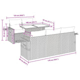 vidaXL 6-delige Loungeset met kussens poly rattan acacia zwart