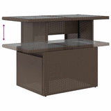 vidaXL 8-delige tuinbankset met kussens, zwart polyrotan