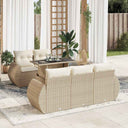 vidaXL 6-Piece Lounge Set with Cushions Poly Rattan Black