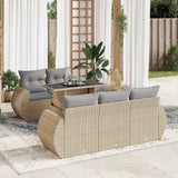 vidaXL 6-Piece Lounge Set with Cushions Poly Rattan Black