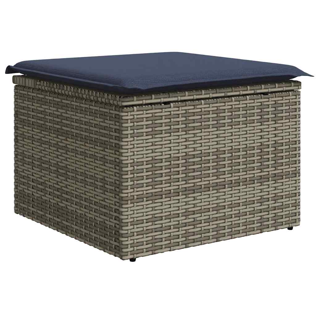 vidaXL 8-delige tuinbankset met kussens, zwart polyrotan