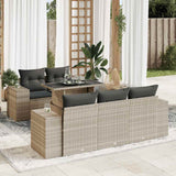 vidaXL 6-Piece Lounge Set with Cushions Poly Rattan Black