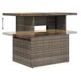 vidaXL 6-piece Lounge Set with Cushions Poly Rattan Black