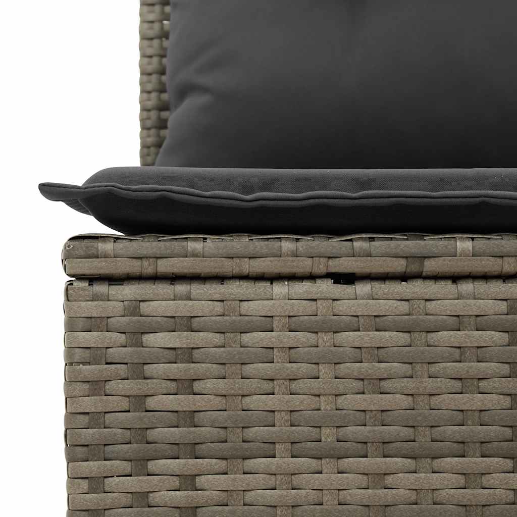 vidaXL 9-delige Loungeset met kussens poly rattan zwart