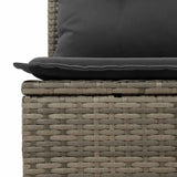 vidaXL 9-delige Loungeset met kussens poly rattan zwart