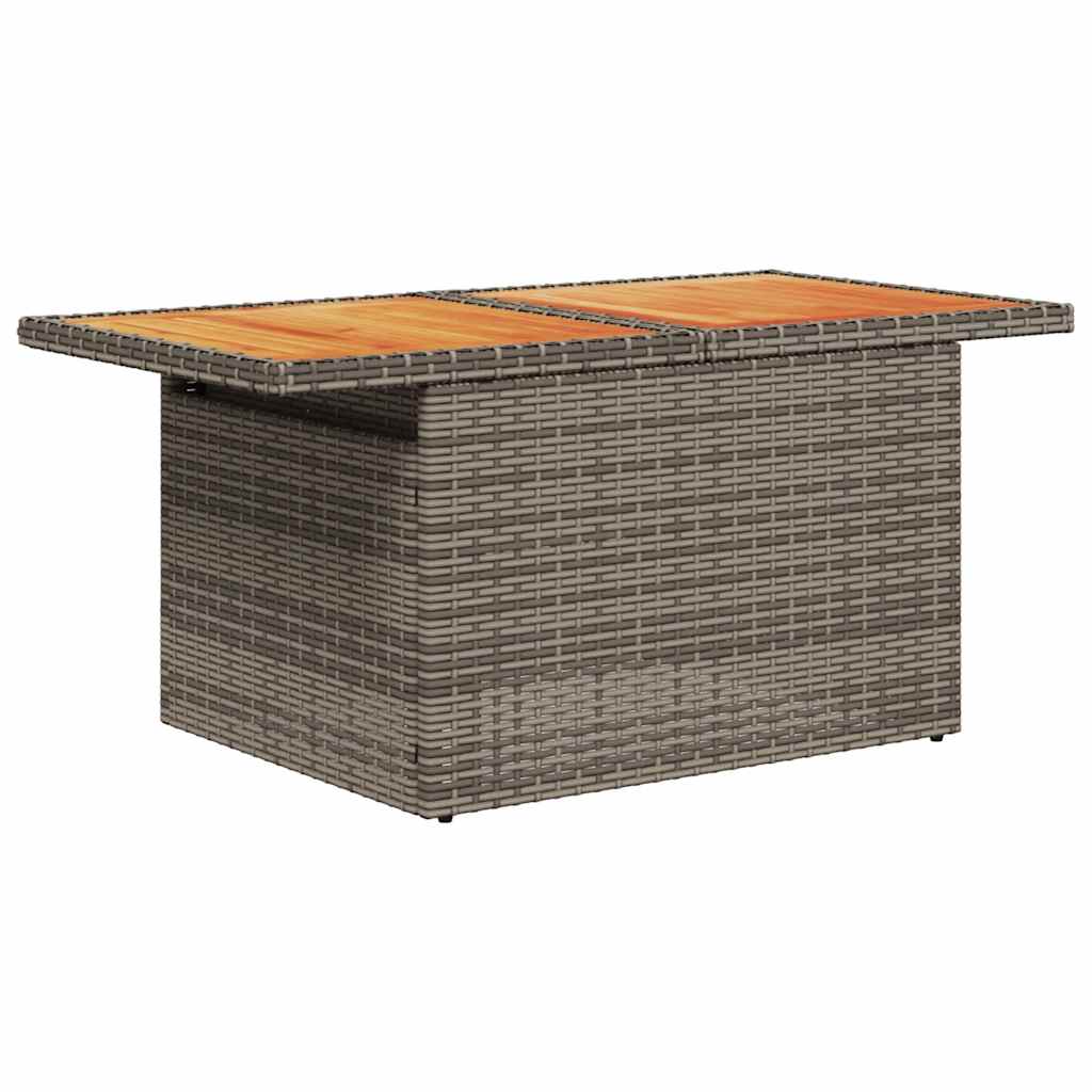 vidaXL 10-Piece Lounge Set with Cushions Poly Rattan Grey