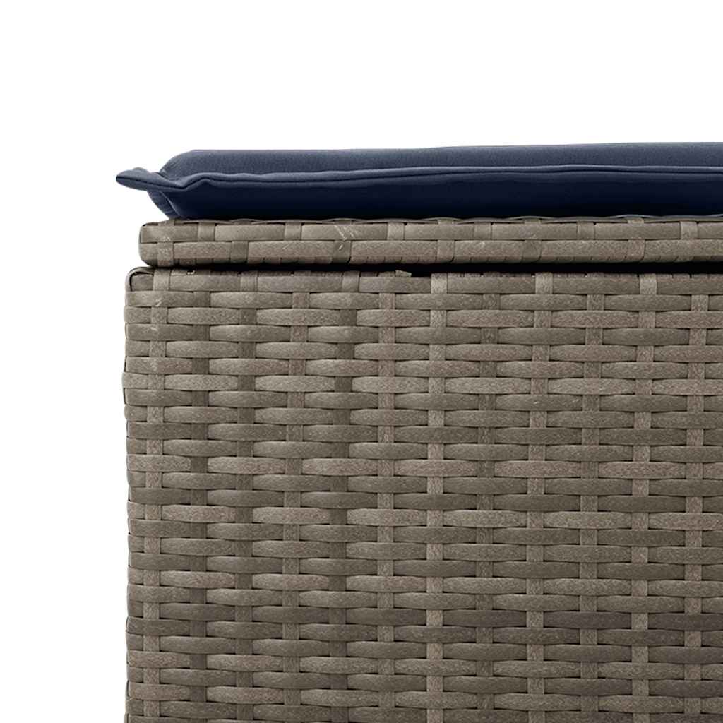 vidaXL 6-piece Lounge Set with Cushions Poly Rattan Black