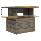 vidaXL 10-Piece Lounge Set with Cushions Poly Rattan Black