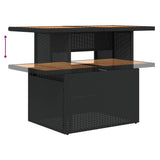 vidaXL 6-delige Loungeset met kussens poly rattan zwart