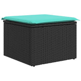 vidaXL 9-piece Lounge Set with Cushions Poly Rattan Grey