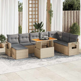 vidaXL 9-piece Lounge Set with cushions poly rattan black